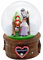 30062 Souvenir Schneekugel Almabtrieb Hüttengruß 65mm Durchmesser - Reiseandenken Deutschland Mitbringsel Schüttelkugel
