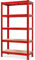 Monzana® Schwerlastregal 180x90x40cm 875kg rot 5 MDF-Platten Lagerregal Kellerregal Steckregal Werkstattregal
