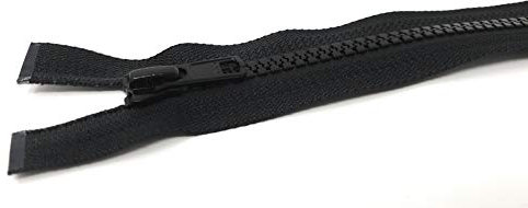 YKK nicht teilbarer Reißverschluss aus Kunststoff mit Zipper Schwarz 35 cm