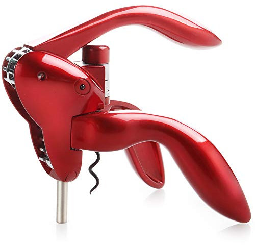 LTLWSH Lever Corkscrew Bottle Opener,Made plastic and aluminum alloy,Automatic Rabbit Lever Style Corkscrew Bottle Opener,Black