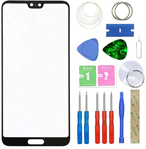 MovTEK Pantalla Repuesto Cristal Tactil Frontal para Huawei P20 Pro con Kit de Herramientas y Adhesivo 3M Negro