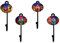 Gall&Zick Wandhaken Haken bunt Set rund Keramik Handtuchhaken handbemalt (Village klein Set/4)