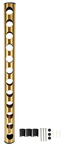 HERCHR An der Wand montiertes Weinregal, Flaschenhalter aus Edelstahl, für 8 oder 12 Flaschen(12 Hole-Golden)
