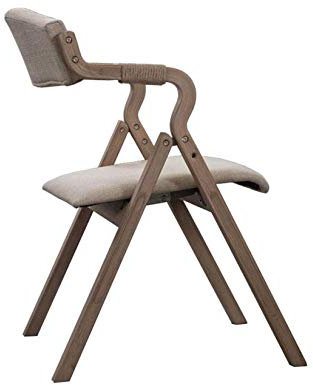 RONGJJ Klappstuhl Esszimmer Schreibtisch Stuhl Stuhl Holz Stoff Retro Home Restaurant Küche Lounge Computer Bürostuhl,