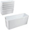 6x Ordnungsboxen - 10 cm hoch - WEIß - 20x10x10cm - 1,4 Liter - Ordnungskorb - Schubladenorganizer Schublade - Organizerbox - Ordnungssystem Kunststoff Aufbewahrung Bad Korb Schrank Schreibtisch Kiste