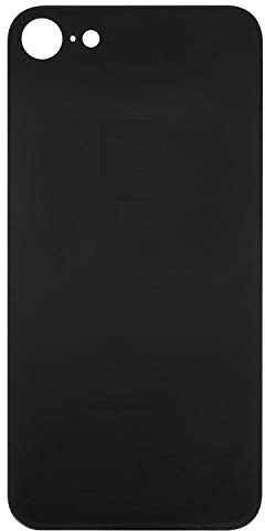 Cover posteriore per batteria sostitutiva parti di ricambio compatibile con iPhone 8, (nero, bisogno di rimuovere il vetro della fotocamera, piccolo foro)