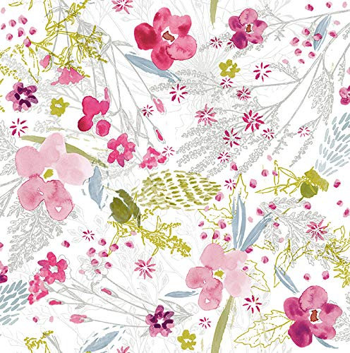Mambo Design PVC Tischdecke Bloom Blumen bunt Wachstuch • Breite & Länge wählbar • abwaschbare Tischdecke Frühling, Größe:80 x 80 cm