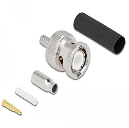 Delock BNC Stecker zum Crimpen RG-174 / RG-316 mit passendem Schrumpfschlauch