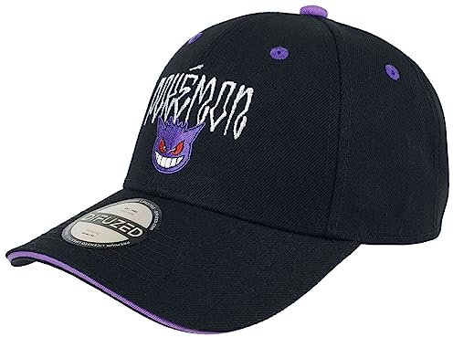 Pokémon Gengar Unisex Cap schwarz 100% Polyester Anime, Fan-Merch, Gaming, Halloween