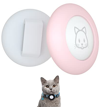 SimpleThings Katzenhalsband-Halter kompatibel mit Apple AirTag, 2 Stück | Wasserdichte Silikon Schutzhülle für Haustierhalsband Innerhalb von 1 cm, Kleiner Katzenhalsband-Halter