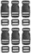 TRIWONDER Steckschnallen 20 mm 25 mm 38 mm 50 mm, Kunststoff Klickverschluss Steckschließer Steckschnalle Ersatzschnalle für Rucksack, Gurtbänder (20mm, Schwarz - 6 Stück)