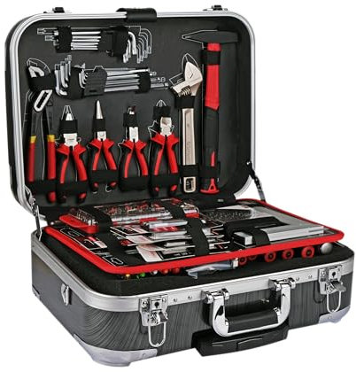 SCHMITH Werkzeugkoffer gefüllt profi 252 Elemente Tool set, Werkzeugkiste - Ratschenkasten, Werkzeuge set - Werkzeugkasten