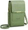 AIFILLE Petit Sac Bandouliere Telephone Portable Femme Fille Portefeuille Sac À Bandoulière en Cuir PU Porte Carte Porte Monnaie Mini Étui Pochette Sacoche pour Femmes Filles, Vert