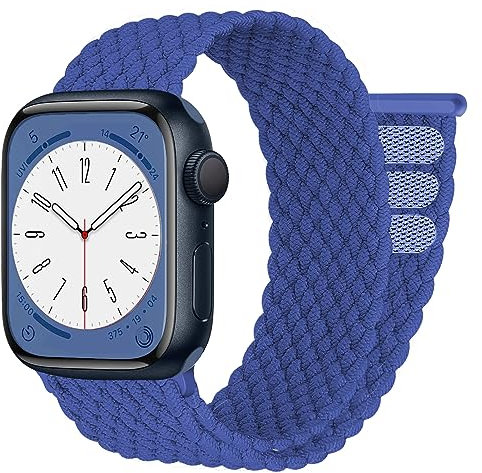 Braided Strap for Apple Watch Straps 40mm 38mm 41mm 45mm 44mm 42mm 46mm Women/Men,Stretchy Elastic Sport Solo Loop Bands for Apple Watch Ultra 49mm iWatch Series 10/9/8/7/6/5/4/3/SE