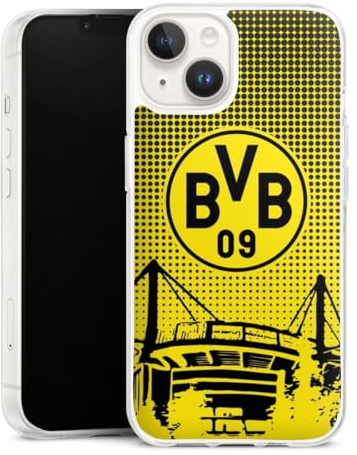 Silikon Hülle kompatibel mit Apple iPhone 14 Case transparent Handyhülle Stadion BVB Borussia Dortmund