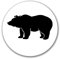 Huuraa Aufkleber Bär Silhouette Sticker 10cm mit Motiv für alle Tierfreunde Geschenk Idee für Freunde und Familie