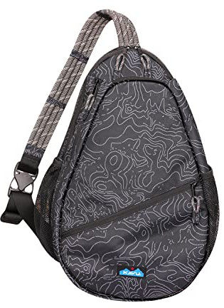 KAVU Topspin Sling Pack Racket Bag - Black Topo
