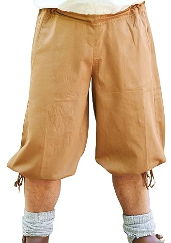 Battle-Merchant Knickerbocker médiéval Jonte, beige/marron, XL