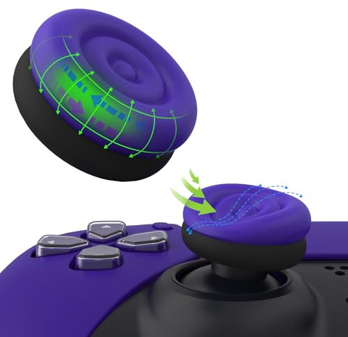 playvital Capuchon Manette pour ps5/ps4,Protection Joystick pour Xbox Series X/S,Thumbs Cushion Caps pour Xbox One/Elite Series 2,Cover Stick pour Nintendo Switch Pro-Violet Galactique & Noir