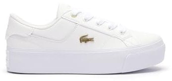 Lacoste-Women Vulcanized SNKR-47CFA0005, Wht/GLD, 41 EU
