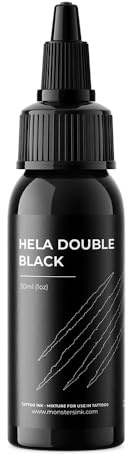 Black Tattoo Ink 30ml Monsters Ink Hela a Dynamic Double Black Tattoo Ink for Solid Blackwork and Fill-in