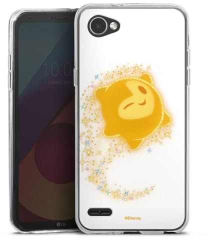 DeinDesign Silikon Hülle kompatibel mit LG Q6 Case transparent Handyhülle Offizielles Lizenzprodukt Sterne Disney