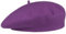 Barascon Damenbaske mit Kaschmir - One Size (ca. 55-60 cm) - Made in EU - Wollbaske für Damen Französische Wollmütze - Baske Herbst/Winter lila One Size