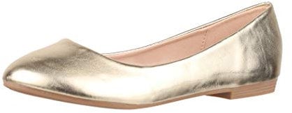 Elara Damen Ballerina Bequeme Slip Ons Flach Chunkyrayan P P Gold 3039 42