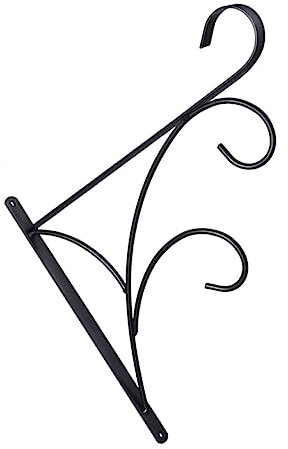 CIYODO Crochet De Suspension Pour Pots De Fleurs En Métal Noir Support Mural Pour Plantes Suspendues Jardin Balcon Extérieur Intérieur