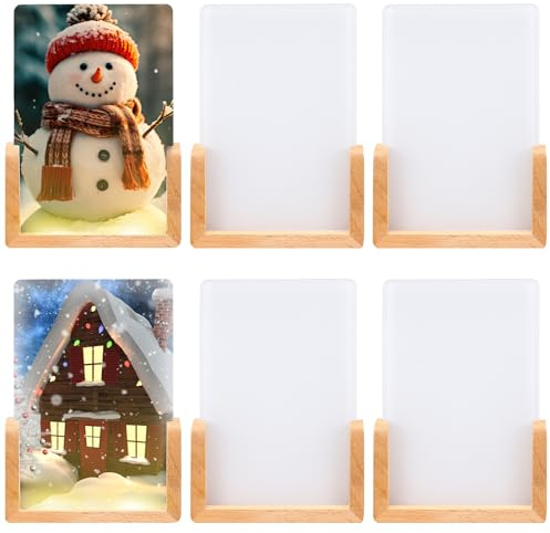 Glooglitter 6 Pack Sublimation LED Acrylic Photo Frame Blanks,5 x 7 Inch