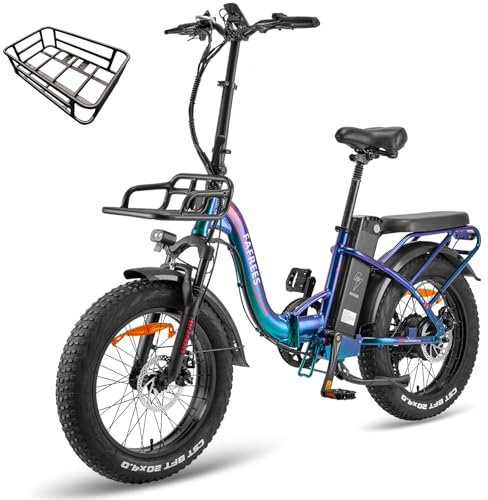 Fafrees F20 MAX [ Offiziell ] E-Bike Herren 20 Zoll 48V 22,5AH Akku Fatbike Ebike Klapprad, E Bike Damen Elektrobike Mountainbike Bremslicht 54N.m, Elektrofahrrad 150kg (violett)