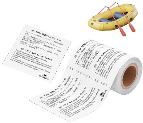 Kbnuetyg Tent Repair Tape - Clear Camping Gear Repair Tape, Swimming Ring Repair Tape | Tent Kit, Waterproof Tape, Patch Kit for Outdoor Camping, Tarp, Boat Covers, Sail, 7.5 X 375 cm