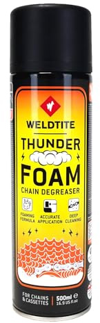 WELDTITE Thunder Foam Bike Chain Degreaser, 500 ml | Fast-Acting Foaming Cleaner, Deep Cleaning Formula, Easy to Use, Suitable for All Bikes