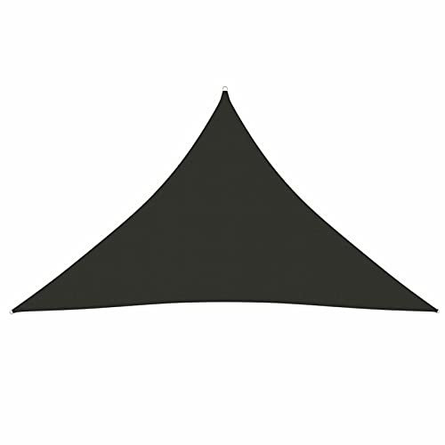 Homgoday Toldo vela Oxford triangular, 4 x 4 x 5,8 m, antracita, muebles de exterior para privacidad, toldo para jardín, balcón, toldo para exterior, toldo lateral para terraza exterior