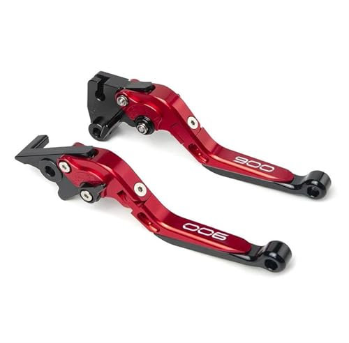 DIQXLGS Hebel Für Kawasaki Z900 Z 900 2017-2022 2023 2024 Motorrad Verstellbarer Zusammenklappbarer Einziehbarer Bremshebel-Kupplungshebel Kupplungs(Rot)