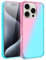 Xylota Cover per iPhone 16 Pro Max 6,9 Pollici, Trasparente Custodia Gradiente Aesthetic Protettiva Case, Anticaduta Sottile TPU Silicone Bumper Anti-Graffio Custodie per iPhone 16 Pro Max, Rosa/Verde