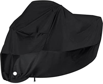 Anneome Motorradabdeckung Schutzhülle Sonnenschutzplane Frostschutz Witterungsbeständig Leichtfaltbar Transportabel Mit Schlossöffnung Für Motorradliebhaber