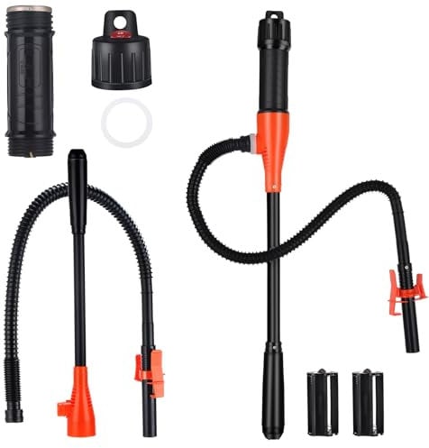 WiMas Battery Operated Liquid Transfer Pump Portable Fuel Pump Hand Held Electric Liquid Siphon Pump, Transfer Pump for Fuel Oil Gas Liquids Water Fish Tank