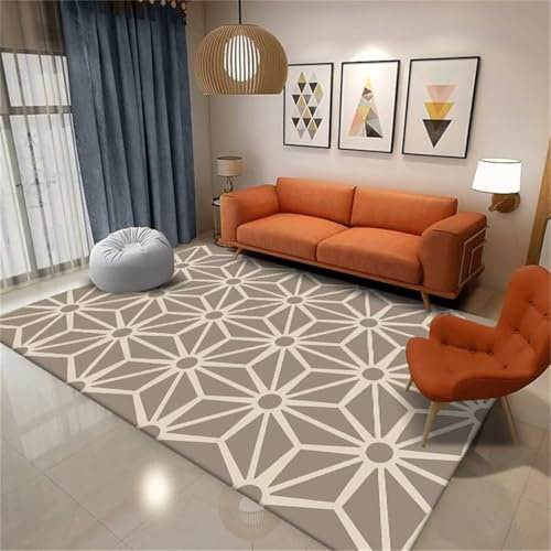 AITROMNI Teppichläufer Vorraum Möbel Graue Teppichlinien Dekorationsbereich Korridor Kleinflächiger Teppich Schalldämmung Esstisch 200X300CM