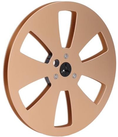 Leere Klebebandspule, 1/4 Zoll, 3 Löcher, Aluminiumlegierung, offene Spule, Audio-Tape-Spule, Bandaufroller zum Aufrollen für Teac für ReVox Studer (Gold)