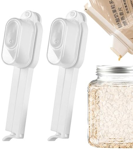 Snack Clips for Bags - Grocery Bag Sealing Clip | Bag Sealing Clips | Vacuum Sealers | Multifunctional Bag Sealing Clips with Pouring Spout | Kitchen Clamp for Bags