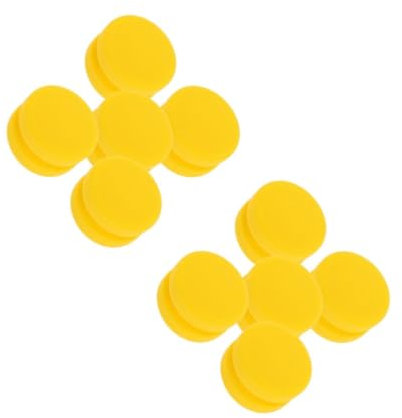 SOLUSTRE 2 Sätze Auto Polierschwamm Für Autowachs Polierer Für Die Autopflege Pad-kit Autowachsschwamm Schwamm Für Die Autowäsche Auto-puffer Und Polierer-kit Yellow 5 Stück * 2