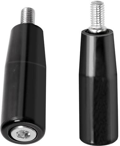 GLARKS 2pcs M8 x 63mm Revolving Handle, Black Revolving-Handwheel Machine Handles, Trailer Jack Knob for Milling Machine and Hose Reel, Table Saw Adjusting