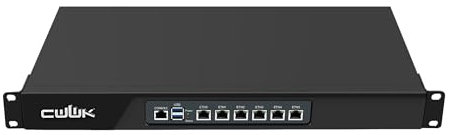 CWWK 1U N100 Firewall Appliance Rackmount, 19” Rack Firewall Hardware with 6 Port i226-V 2.5GbE LAN, U1 OPNsense Homelab Server DDR5 16GB RAM 128GB SSD, HD + VGA 2-Display, AES-NI