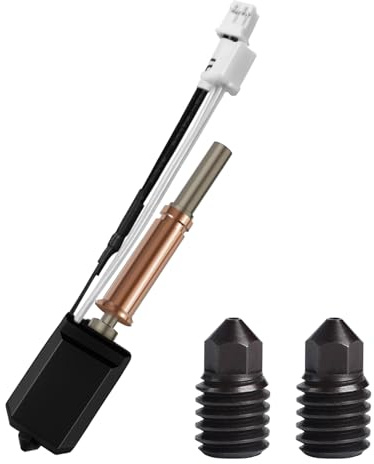 IdeaFormer Upgrade Kobra 3 Hotend Kit mit 2Pcs 0.4mm Hardened Steel Nozzles, 24V 60W Extruder Hot End Kit Keramik Hotend Heizelement Heizpatrone Thermistor für Anycubic Kobra 3, Kobra 3 V2 3D Drucker