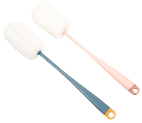 2 Pcs Hanging Bottle Brush with Detachable Sponge and Long Handle