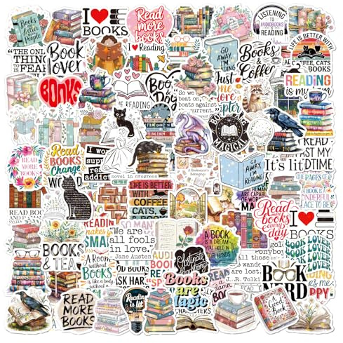 Pack of 100 Waterproof Vintage Vinyl Stickers for Trunk Water Bottles Scrapbooking Laptops Mobile Phone Cases Teenage Girls Flash Books