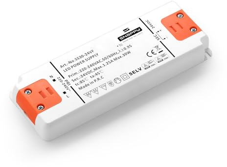 LIGHTEU, LED Trafo Netzteil 30 W, 24 V DC, 1.25 A Konstantspannung für LED Streifen und G4, MR11 und MR16 LED Leuchtmittel