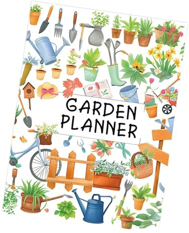 Elnwnnkc Diario da giardino completo per pianificare il giardino, 12 mesi, per la cura delle piante, diario di pianificazione del giardinaggio per gli appassionati di giardinaggio