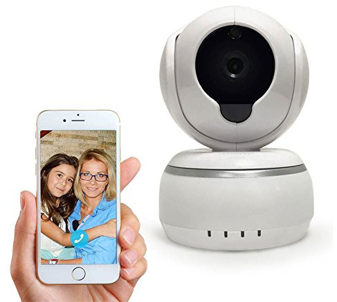 Lille Quer Home Security Camera TF Card,Connect Directly to iOS Android,Wireless IP Network Camera,Motion Detection,720P HD Video Quality,Pan/Tilt Surveillance Camera